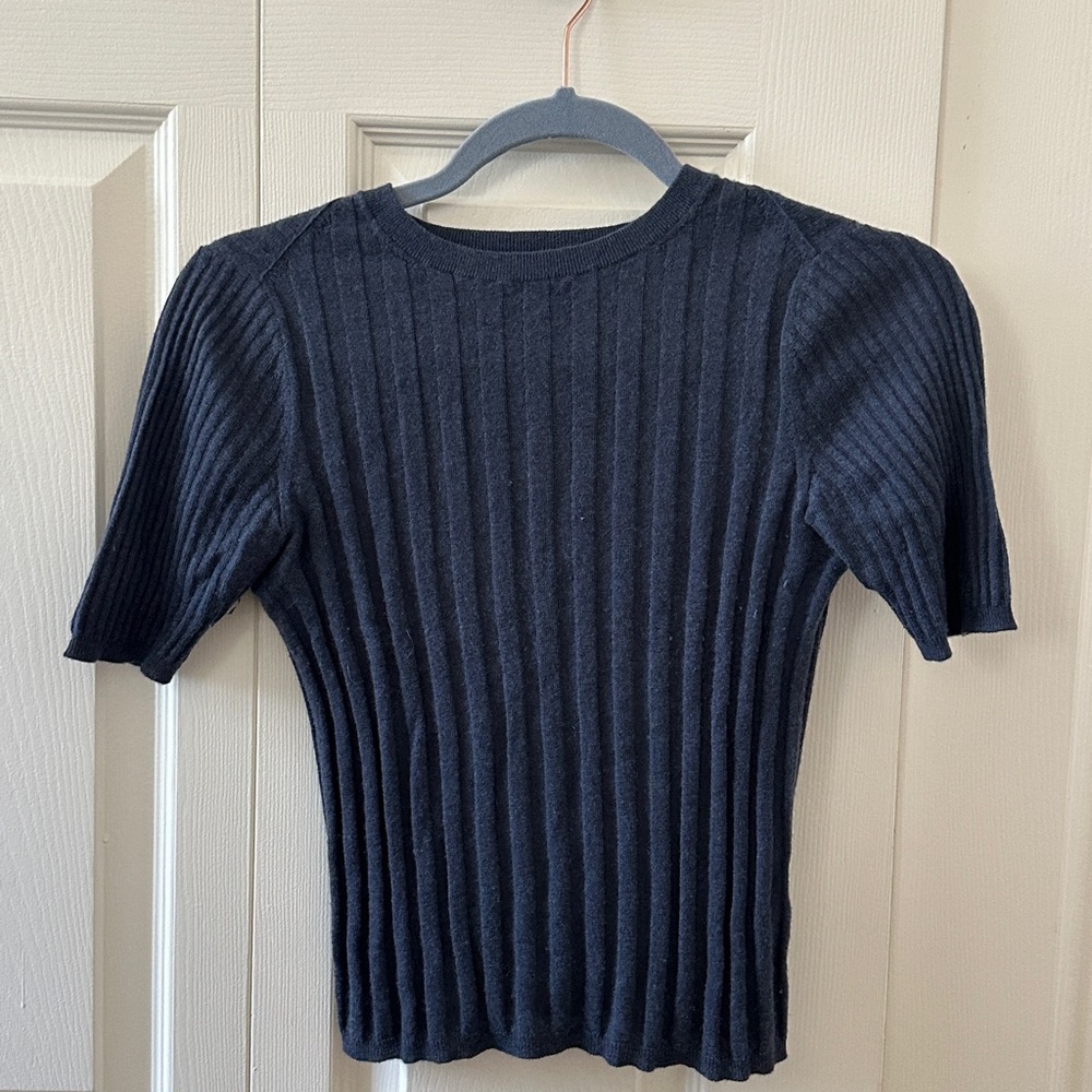 Vince Blue Cashmere Knit Top